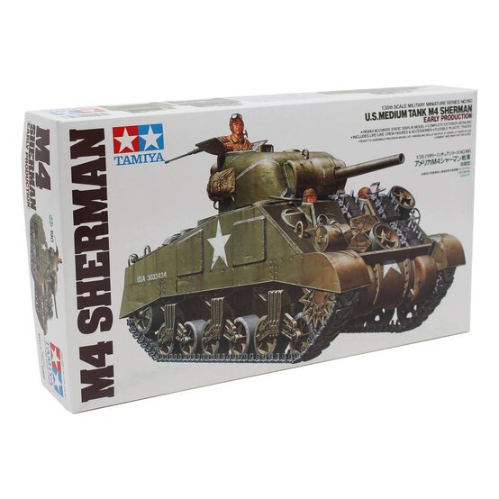 Tamiya U.S. Medium Tank M4 Sherman Model Kit image number 1