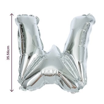 Silver Foil Letter W Balloon