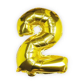 Large Pick And Mix Gold Foil Number 2 Balloon