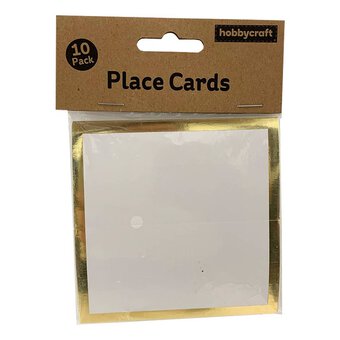 Gold Border Place Cards 10 Pack