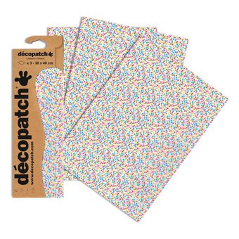 Decopatch Multi-Coloured Mini Stars Paper 3 Sheets