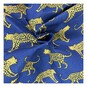 Navy Leopard Polycotton Fabric by the Metre image number 1