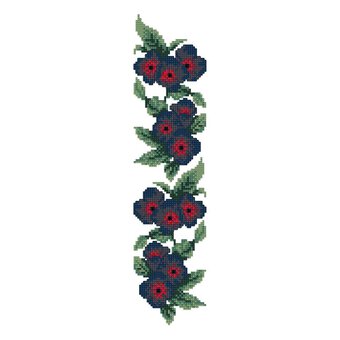 FREE PATTERN DMC Blue Flowers Cross Stitch