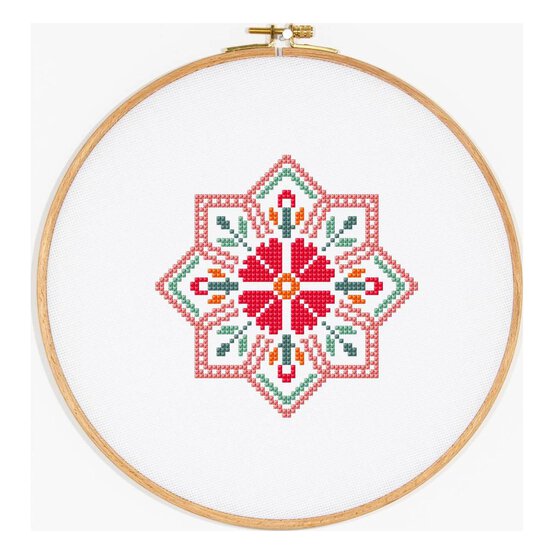 FREE PATTERN DMC Floral Star Cross Stitch 0170 image number 2