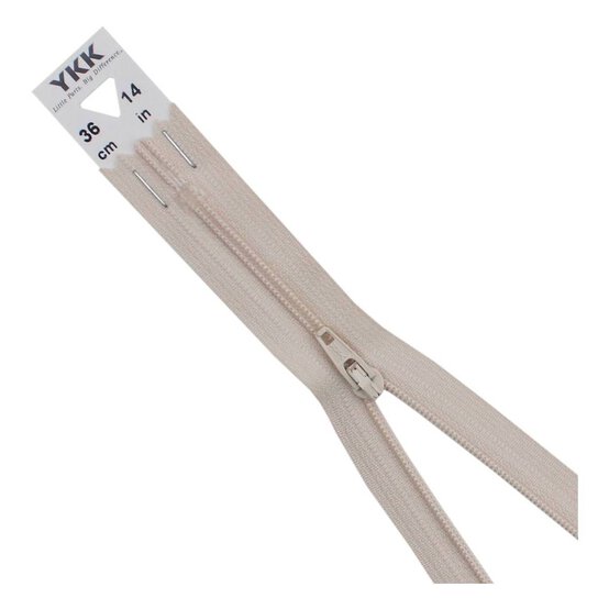 YKK Light Beige Dress and Skirt Zip 36cm image number 1