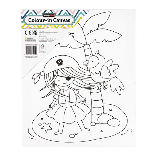 Pirate Adventure Colour-in Canvas image number 1