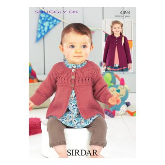 Sirdar Snuggly DK Girls' Cardigan and Coat Digital Pattern 4493