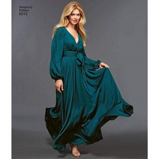 Simplicity 1970s Vintage Dress Sewing Pattern 8013 (14-22) image number 5