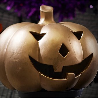 How to Make a Gold Ceramic Pumpkin