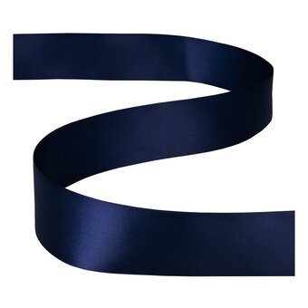 Navy Blue Double-Faced Satin Ribbon 36mm x 5m