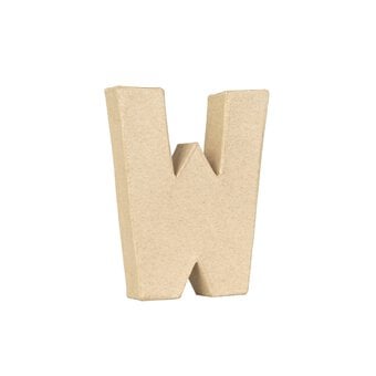 Mini Mache Letter W 10cm