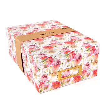 Pink Watercolour Storage Box 11cm x 20cm x 29cm