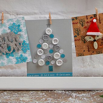 How to Make a Button Tree Christmas Card