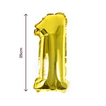 Gold Foil Number 1 Balloon