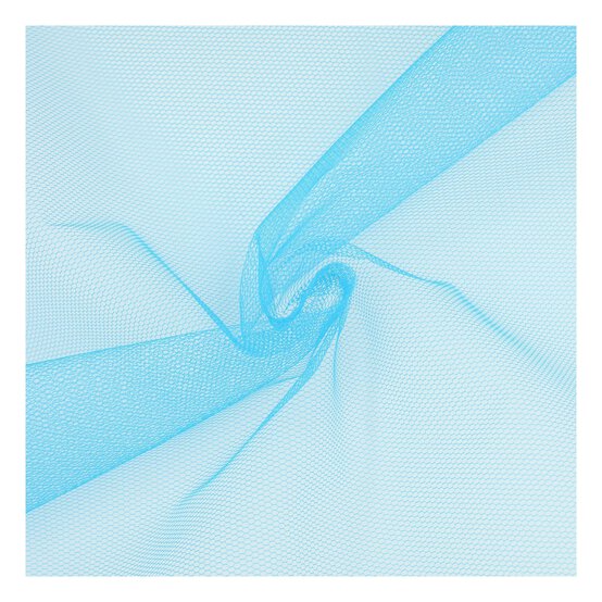 Fluorescent Blue Nylon Dress Net Fabric by the Metre image number 1