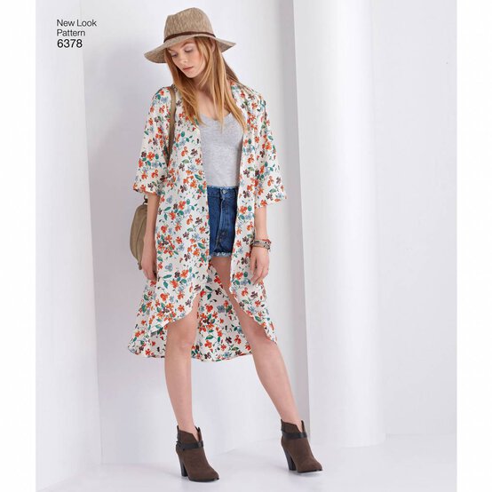 New Look Women's Kimono Sewing Pattern 6378 image number 3