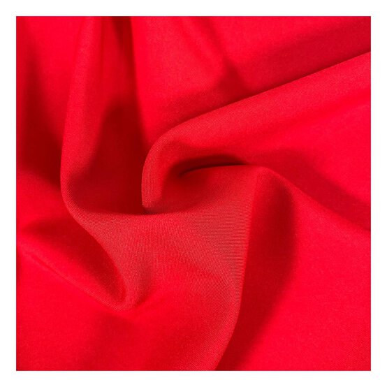Red Polyester Bi-Stretch Fabric by the Metre image number 1