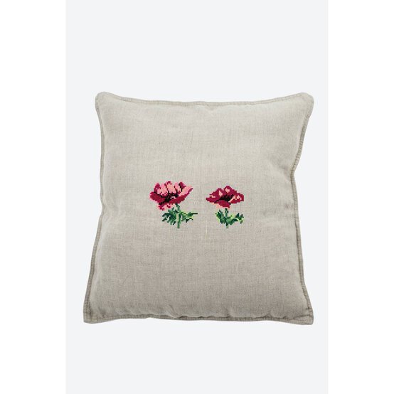 FREE PATTERN DMC Pink Poppy Cross Stitch image number 3