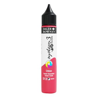 Daler-Rowney System3 Crimson Fluid Acrylic 29.5ml (513)