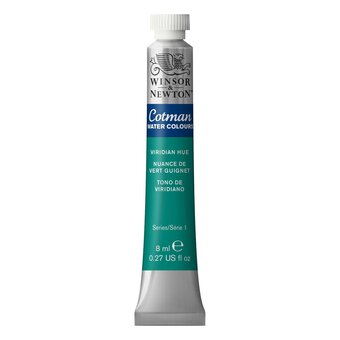 Winsor & Newton Viridian Hue Cotman Watercolour Tube 8ml