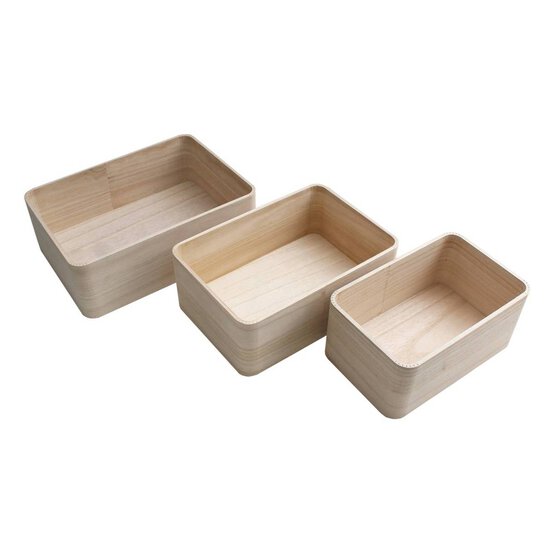 Wooden Deco Storage Set 3 Pieces image number 4
