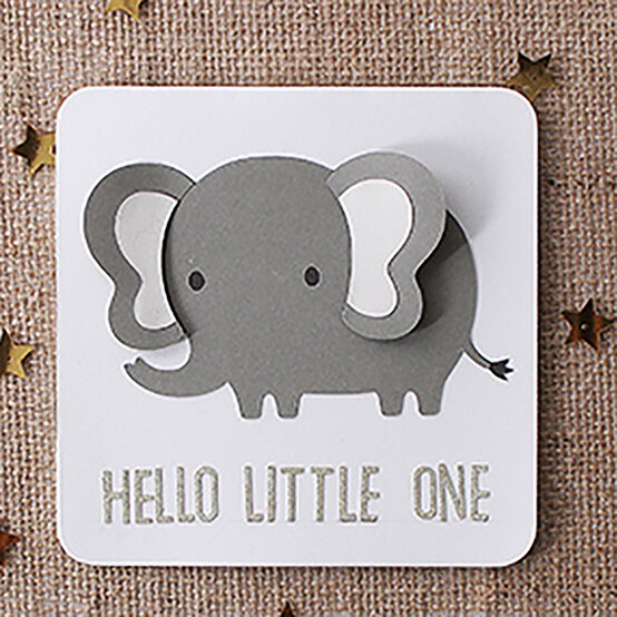 Cricut: How to Make a New Baby Elephant Card image number 1