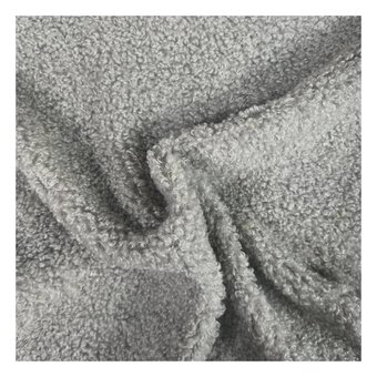 Silver Teddy Fabric by the Metre