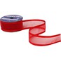 Red Organza Satin-Edged Ribbon 25mm x 4m image number 3
