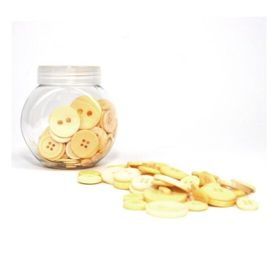 Hobbycraft Button Jar Cream image number 1