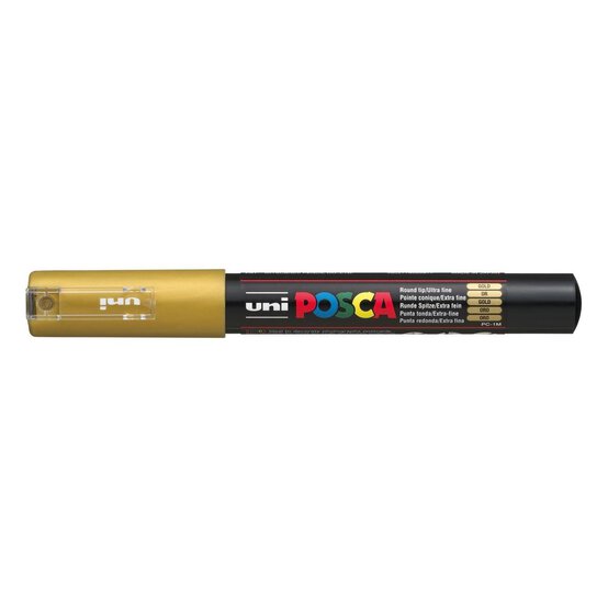 Uni-ball Posca Marker PC 1MR In Gold Blister image number 1
