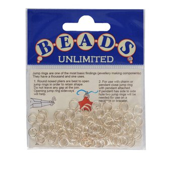 Beads Unlimited Silver Plated Jump Rings 7mm 120 Pack