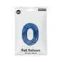 Extra Large Blue Foil Number 0 Balloon image number 3