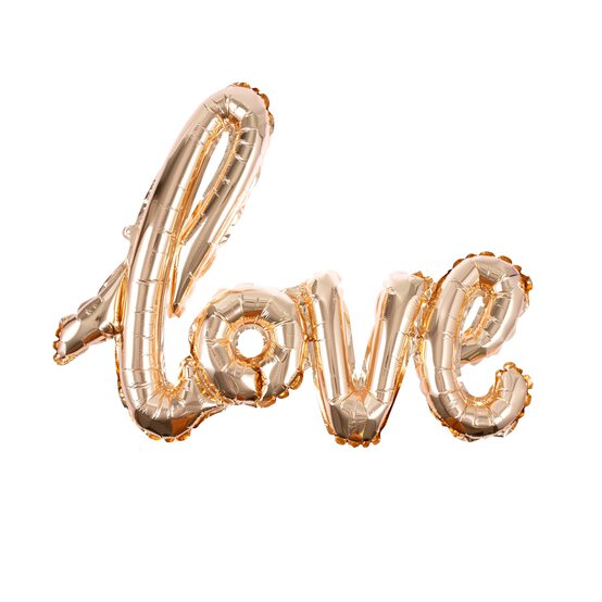 Rose Gold Cursive Love Foil Balloon image number 1