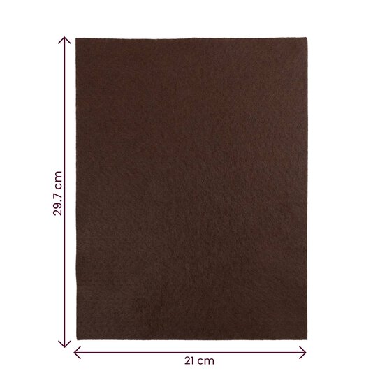 Cocoa Polyester Felt Sheet A4 image number 4