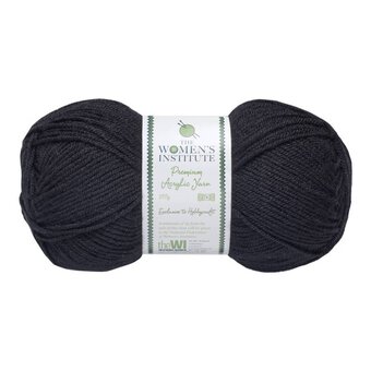 Women's Institute Black Premium Acrylic Yarn 100g