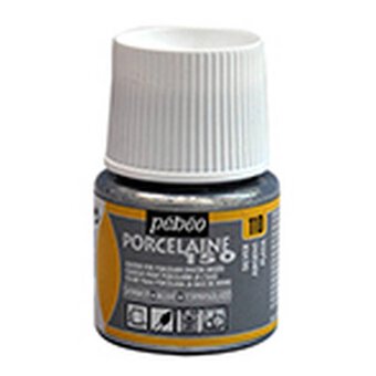 Pebeo Shimmer Silver Porcelaine 150 Paint 45ml