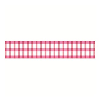 Hot Pink Gingham Ribbon 15mm x 4m