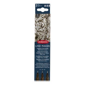 Derwent Black Graphik Markers 3 Pack