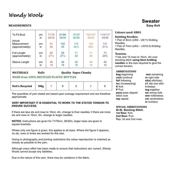 Wendy Recycled Sweater Pattern 7002 image number 2