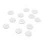 Hemline White Basic Flower Button 12 Pack image number 1