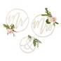 Ginger Ray Mr and Mrs Hoop Decorations 3 Pieces image number 1