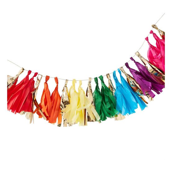Ginger Ray Rainbow Tassel Garland 1.5m image number 1