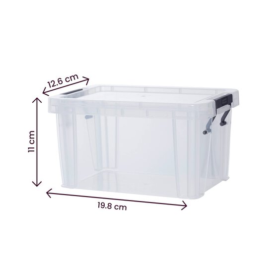 Whitefurze Allstore 1.7 Litre Clear Storage Box image number 4