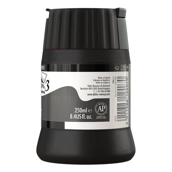 Daler-Rowney System3 Mars Black Screen Printing Acrylic Ink 250ml