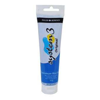 Daler-Rowney System3 Coeruleum Blue Hue Acrylic Paint 150ml