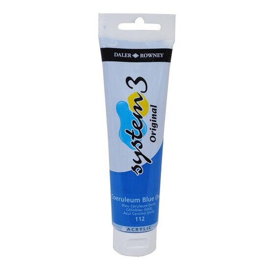 Daler-Rowney System3 Coeruleum Blue Hue Acrylic Paint 150ml image number 1