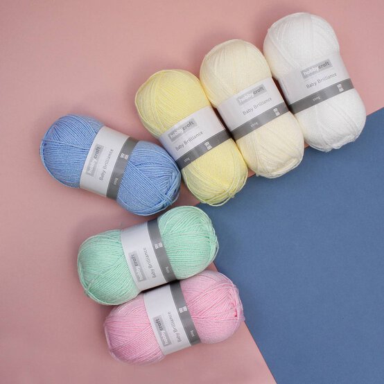 White Baby Brilliance DK Yarn 100g image number 3