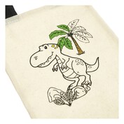 Dino Colour-In Canvas Bag 
