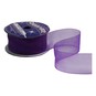 Purple Organza Ribbon 25mm x 5m image number 2