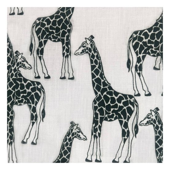 Black and White Giraffe Polycotton Fabric by the Metre image number 2